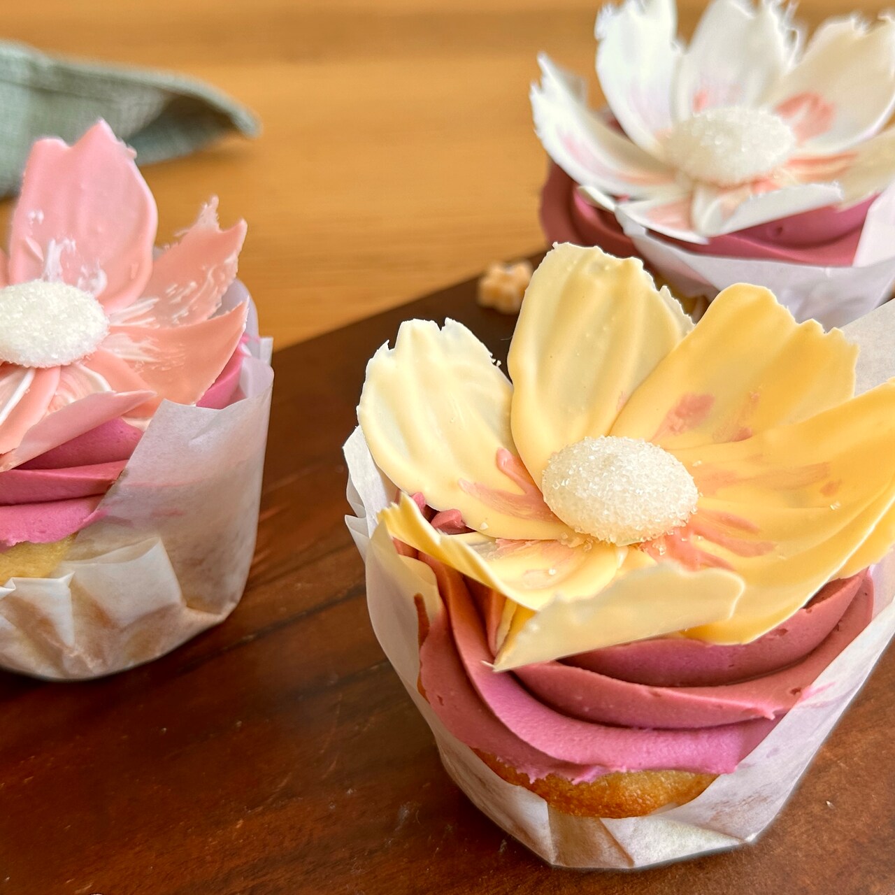 Candy Melt Floral Cupcakes