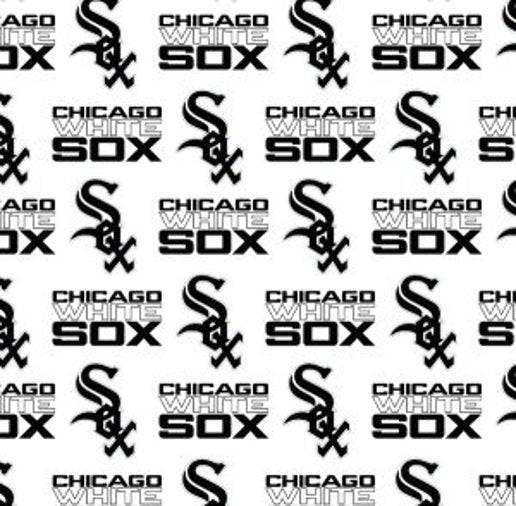 Licensed MLB Chicago White Sox Cotton 6636-B Fabric by the Yard