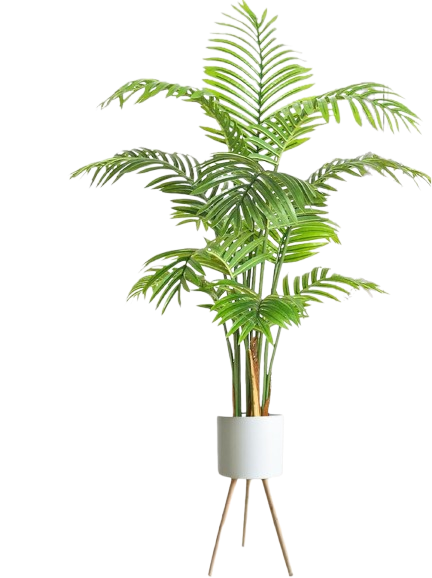 Faux Trees Indoor with White Planter - Tall Artificial Plants Indoor - Fake Large Floor Plants for Home Decor Indoor