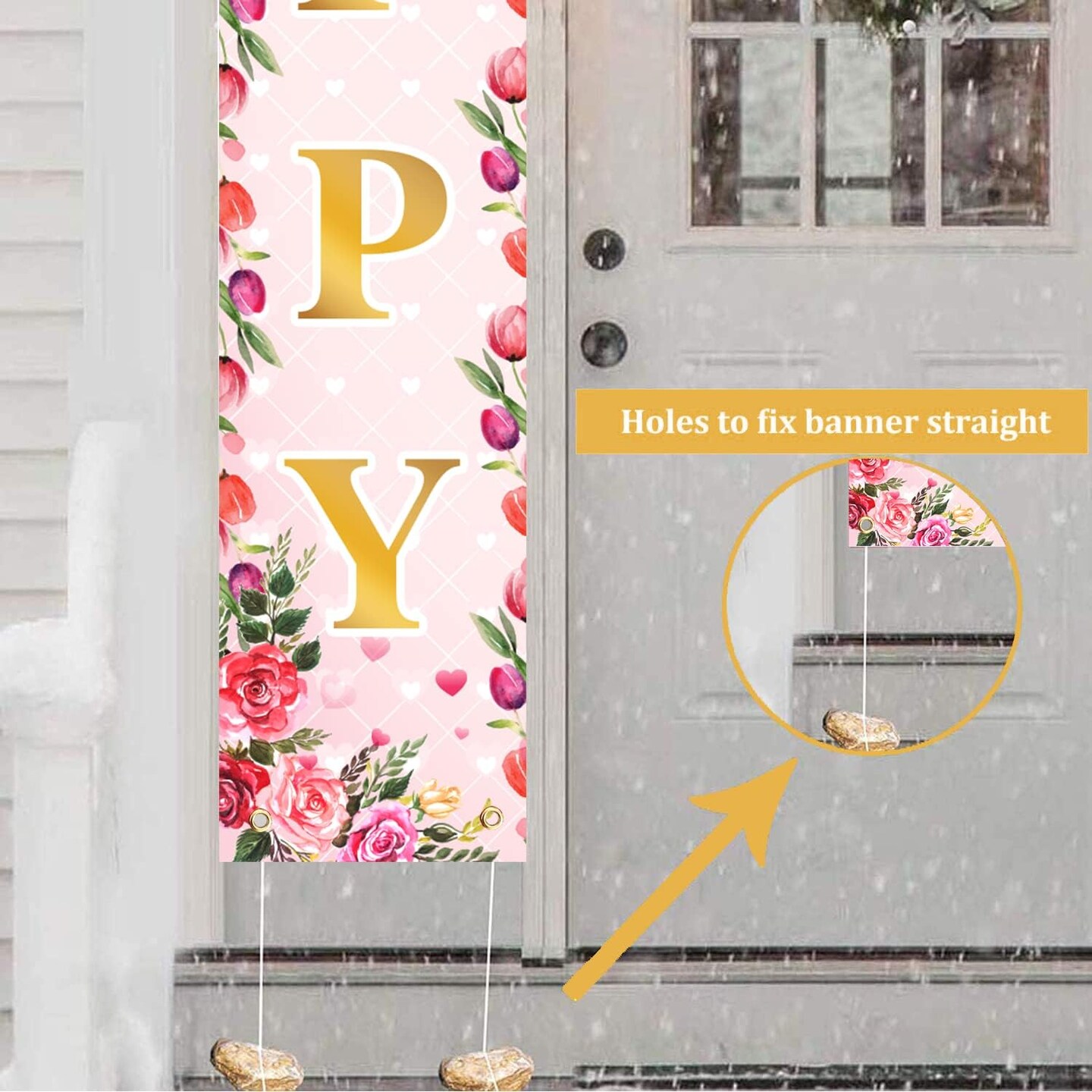 Porch Banner for Mother&#x27;s Day Party Decoration, Mother&#x27;s Day Front Door Decorations
