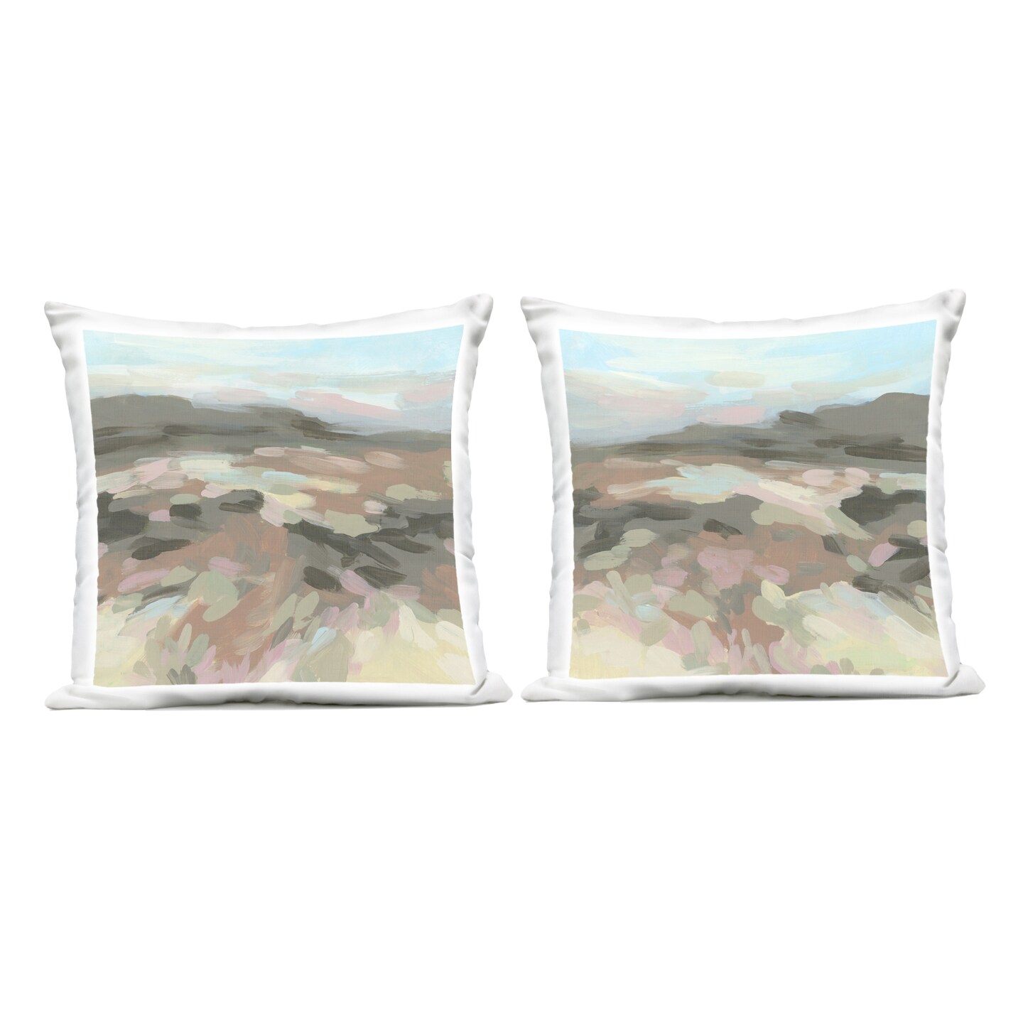 Stupell Industries Desert Impression Abstraction 2pc Outdoor Printed Throw Pillow Set Design by June Erica Vess, 18 x 7 x 18