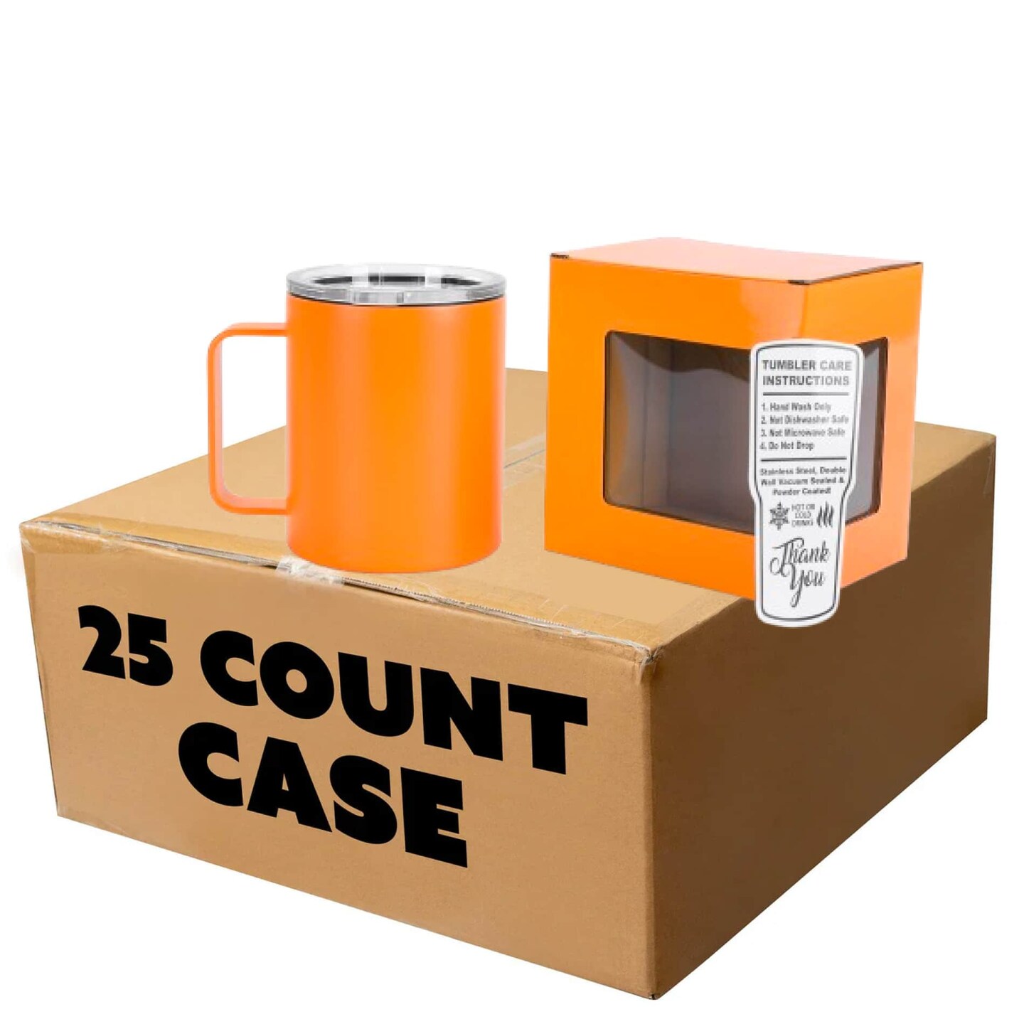 Makerflo 12 oz Powder Coated Camper Mug with Leak-Proof Clear Lid, Ideal for Craft and Personalization (Laser Engraving, UV DTF, Epoxy, and Vinyl)