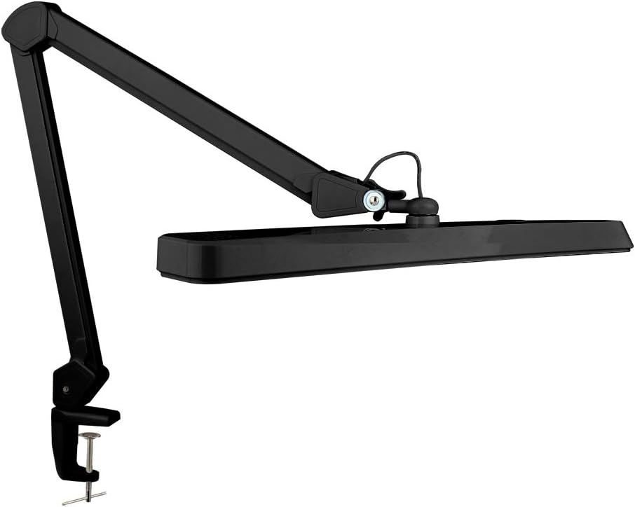 2,500 Lumens LED Task Lamp, 22 Inches Wide, 30W, 162 Pcs SMD LED, Eye-Caring, Desk Light with Clamp for Home, Office, and Study Room