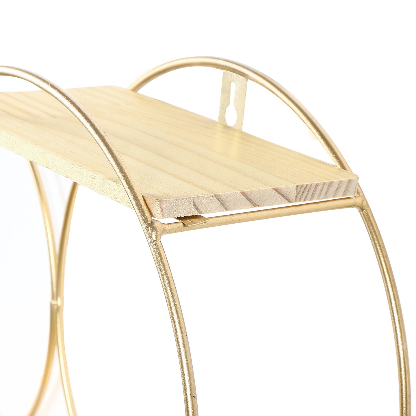 Floating Shelves Circular Metal Hold Plants Photos Home Decor Ornaments