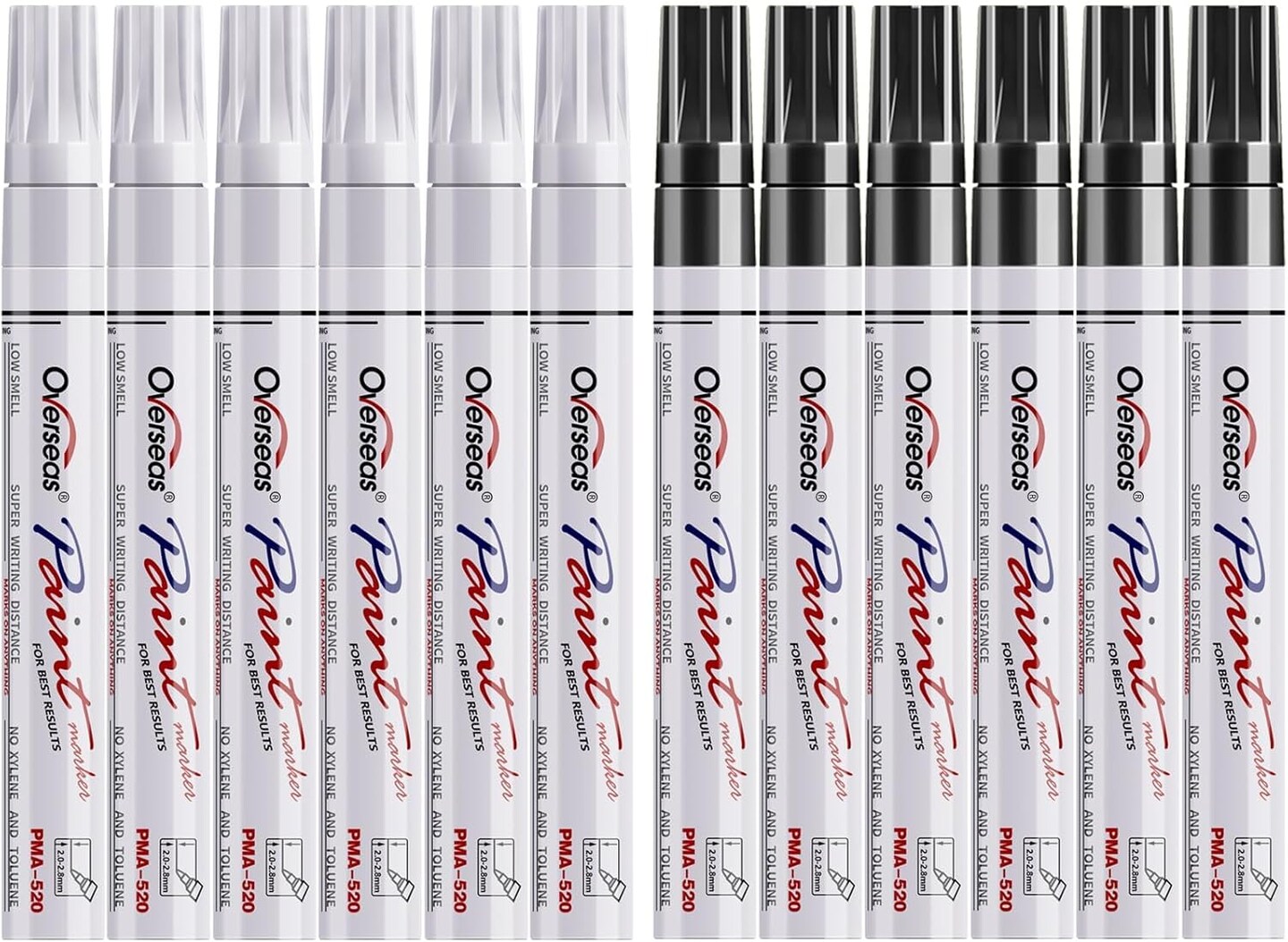 TFIVE White Permanent Paint Marker Pens - 2 Count Oil Based Marker Pen, Medium Tip, Waterproof & Quick Dry, For Office, Art Projects, Rock Painting, Ceramic, Glass, Wood, Plastic, Metal, Canvas - View #11