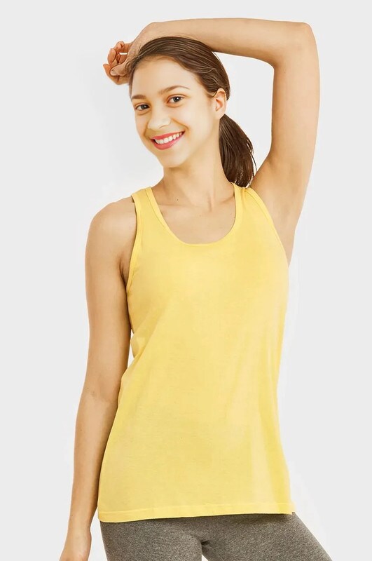 Sofra Ladies Loose Fit Jersey Tank Comfortable and Stylish Cotton Top
