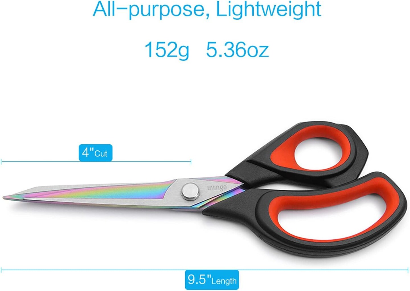 Premium Tailor Scissors Heavy Duty Multi-Purpose Titanium Coating Forged Stainless Steel Sewing Fabric Leather Dressmaking Comfort Grip Shears Professional Crafting