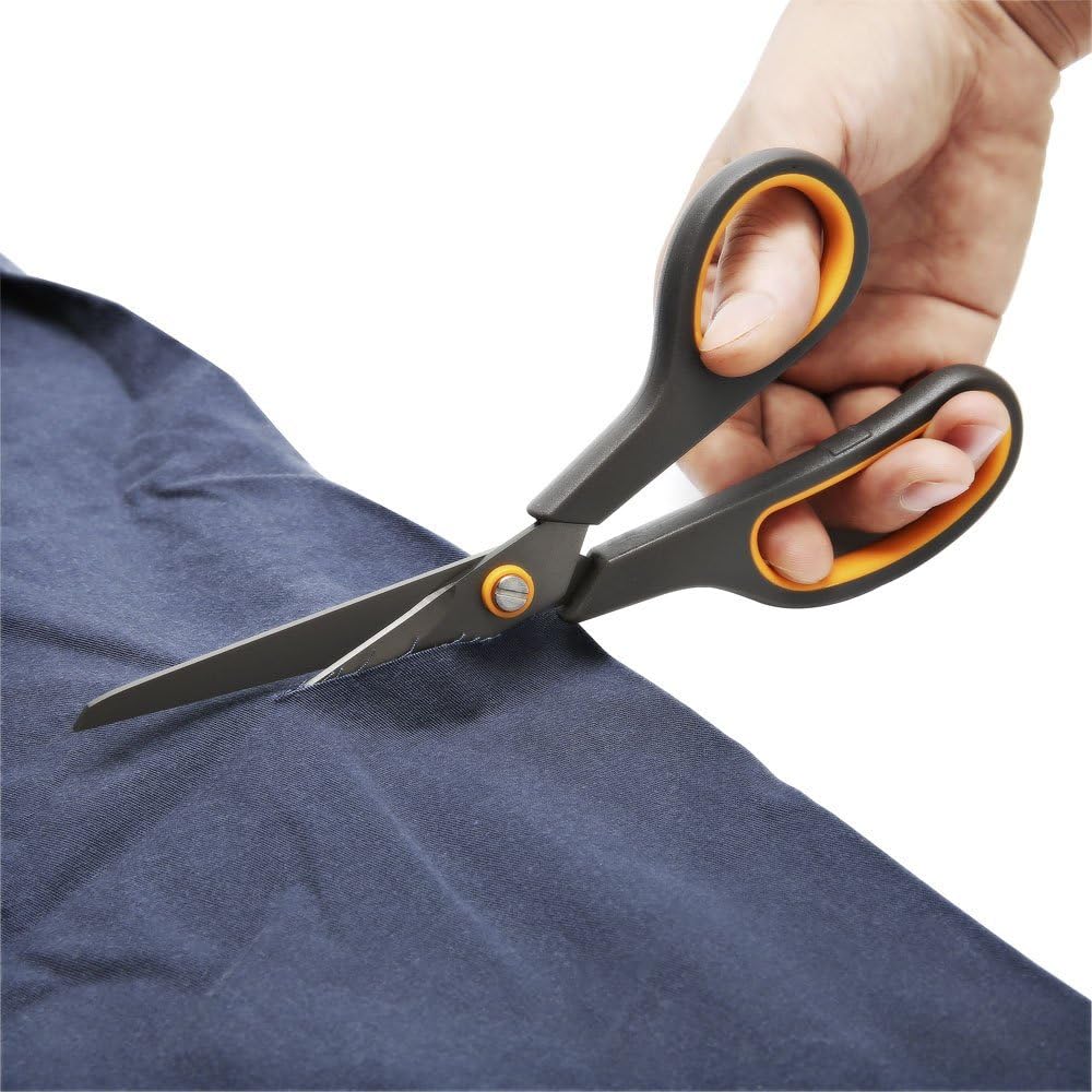 Scissors 8 Inch Soft Comfort-Grip Handles Sharp Titanium Coating Blades, 4-Pack