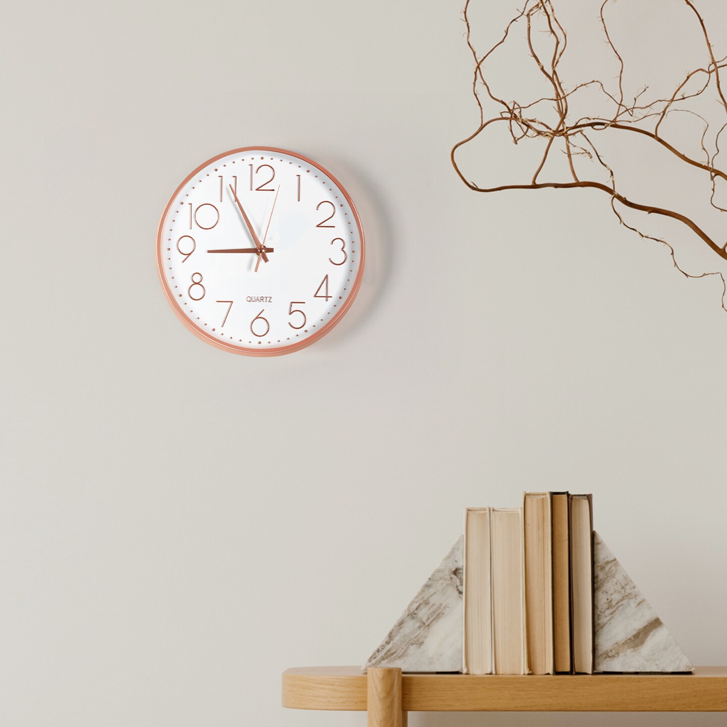 Modern 9.8-Inch Silent Wall Clock – Minimalist Design, Battery Operated