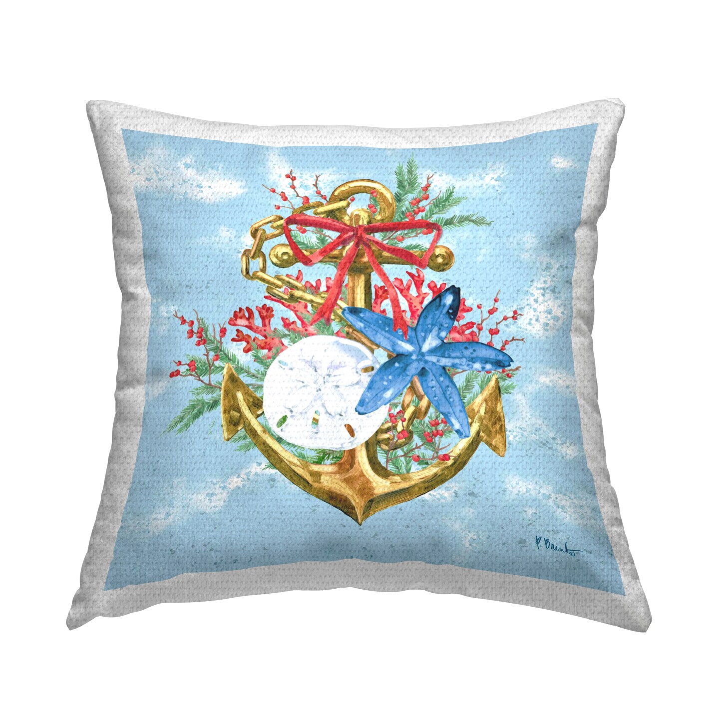 Stupell Industries Holiday Submerged Anchor Outdoor Printed Throw