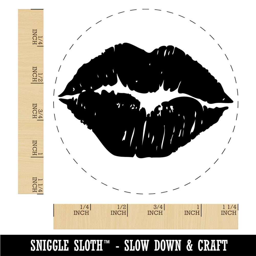 Realistic Juicy Lips Kiss Smooch Rubber Stamp for Stamping Crafting Planners