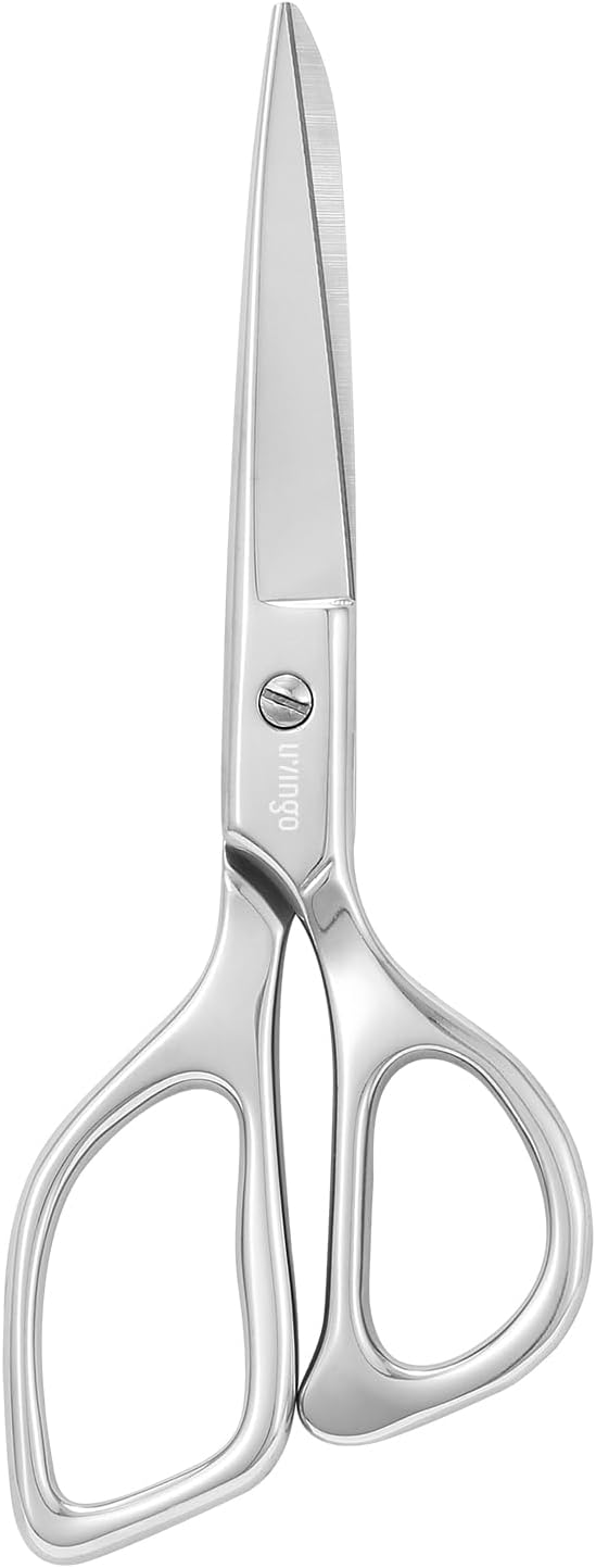 Tailor Fabric Sewing Scissors - 8&#x22; Professional Forged Stainless Steel Heavy Duty Metal Shears All Purpose, Crafting Ultra Sharp Scissors for Dressmaking Upholstery Cloth Leather and Felt
