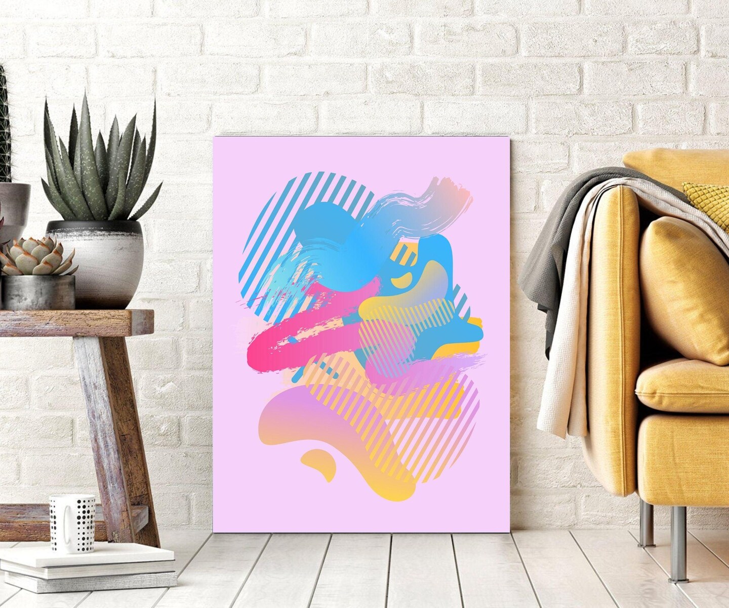 Abstract Artwork Wall Art Shape Design Wall Decor K Classic Framed Canvas Prints Framed art