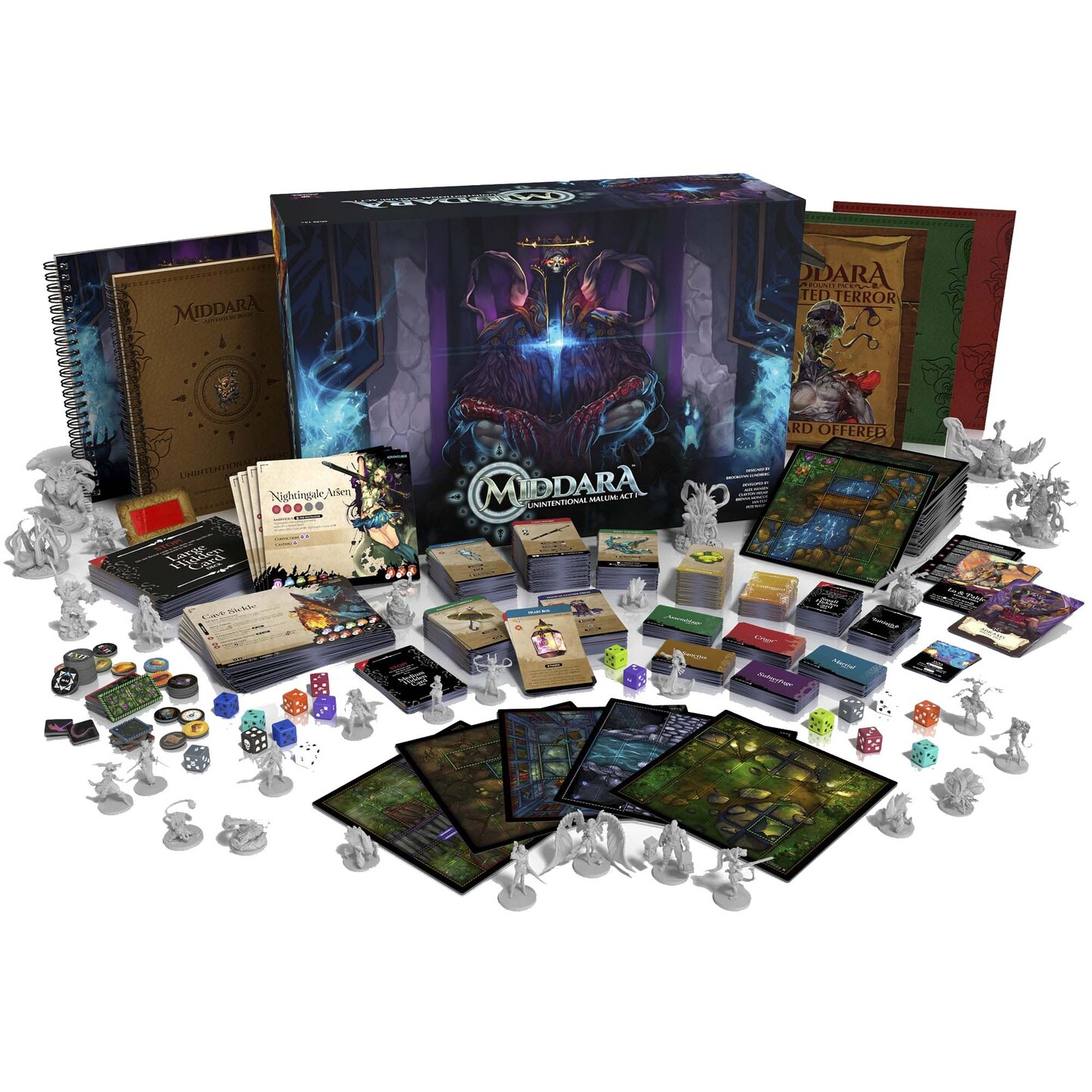 Middara: Unintentional Malum - Act 1 - Epic Miniatures RPG Board Game, Massive Dungeon Crawler, Modern Fantasy Co-Op Roleplaying, Age 15+, 1-4 Players