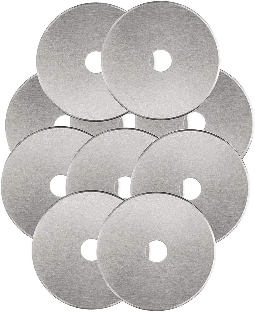 Rotary Cutter Blades 45mm 10 Pack Fits Fiskars, Olfa, Martelli, Dremel, Truecut, DAFA Rotary Cutter Replacement for Quilting Scrapbooking Sewing Arts &#x26;Crafts, Sharp and Durable