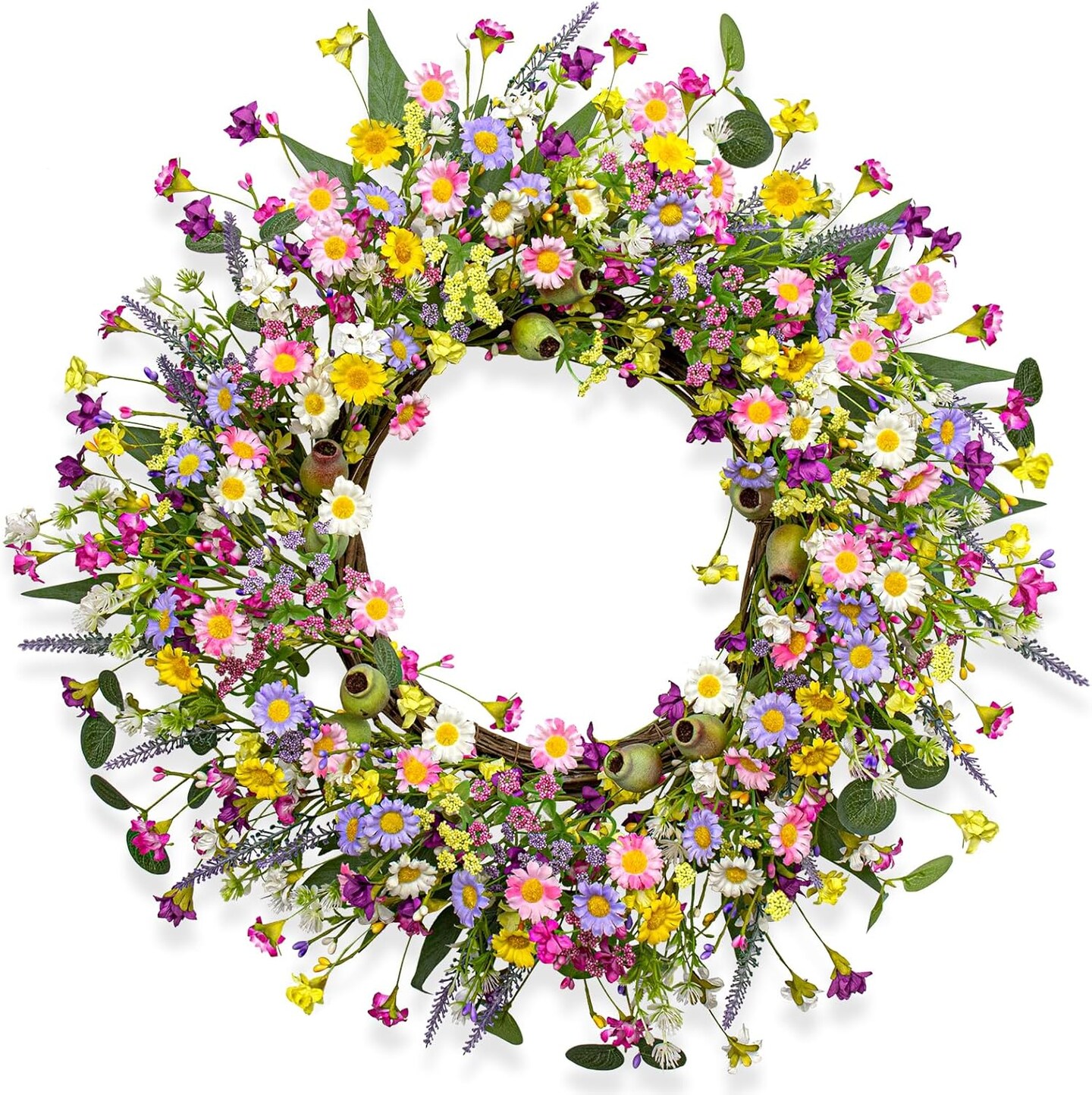 Spring Floral Wreath Summer Door Wreaths