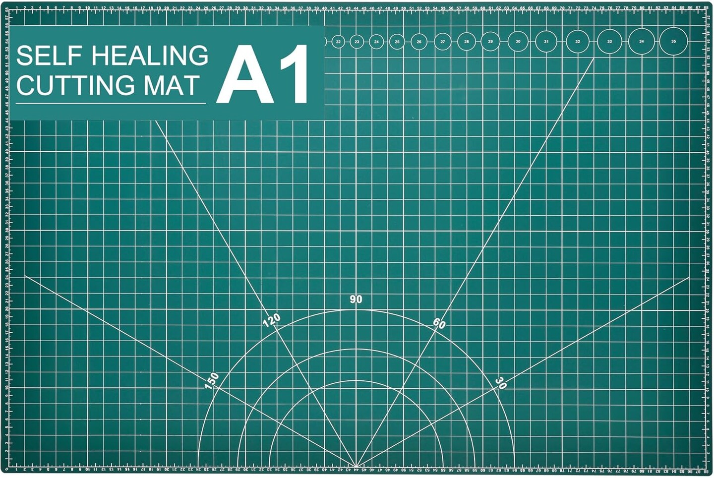 Cutting Mat, 23" x 35" Self Healing Cutting Mat, 5-Ply Craft Mat Green, Rotary Cutting Mat for Crafts, Fabric, Sewing, Quilting, Scrapbooking