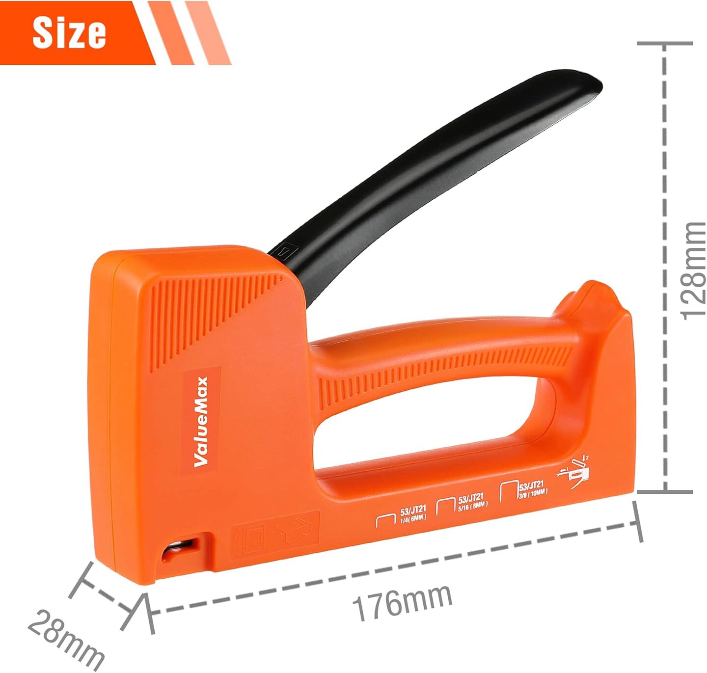 Light-Duty Staple Gun Kit, includes 1600PCs 5/16&#x27;&#x27; Staples, Manual JT21 Staples, for Upholstery, Material Repair, Decoration, Furniture, DIY Use