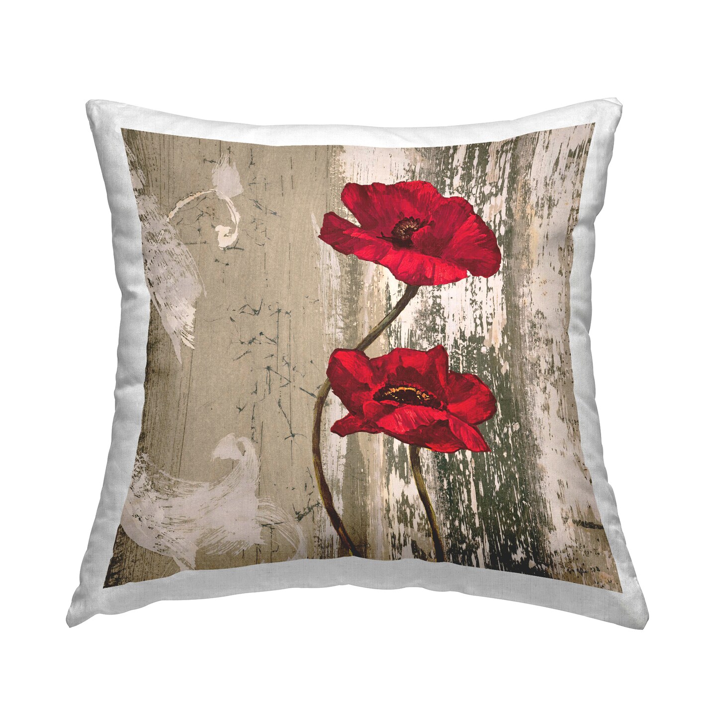 Stupell Industries Red Anemones Duo Decorative Printed Throw Pillow Design by Brian Foster, 18 x 7 x 18