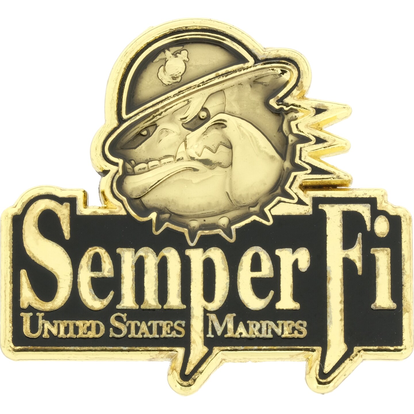 United States Marine Corp Semper Fi Bulldog Logo Pin 1&#x22;