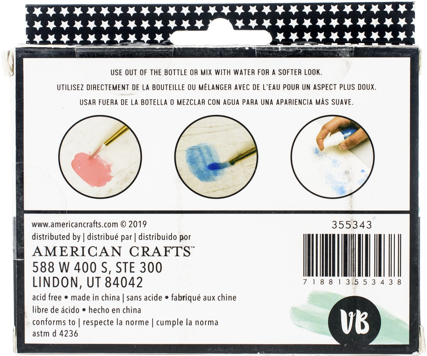 Vicki Boutin Mixed Media Color Pop Acrylic Paint 1.7oz 4/Pkg-Metallics