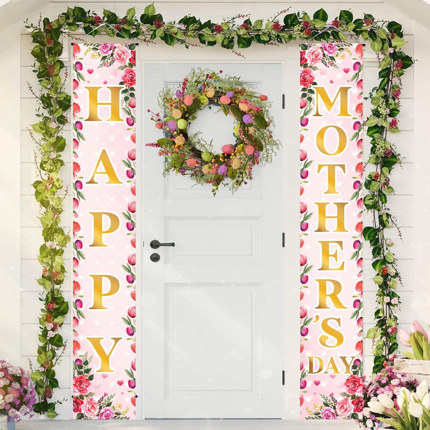 Porch Banner for Mother&#x27;s Day Party Decoration, Mother&#x27;s Day Front Door Decorations