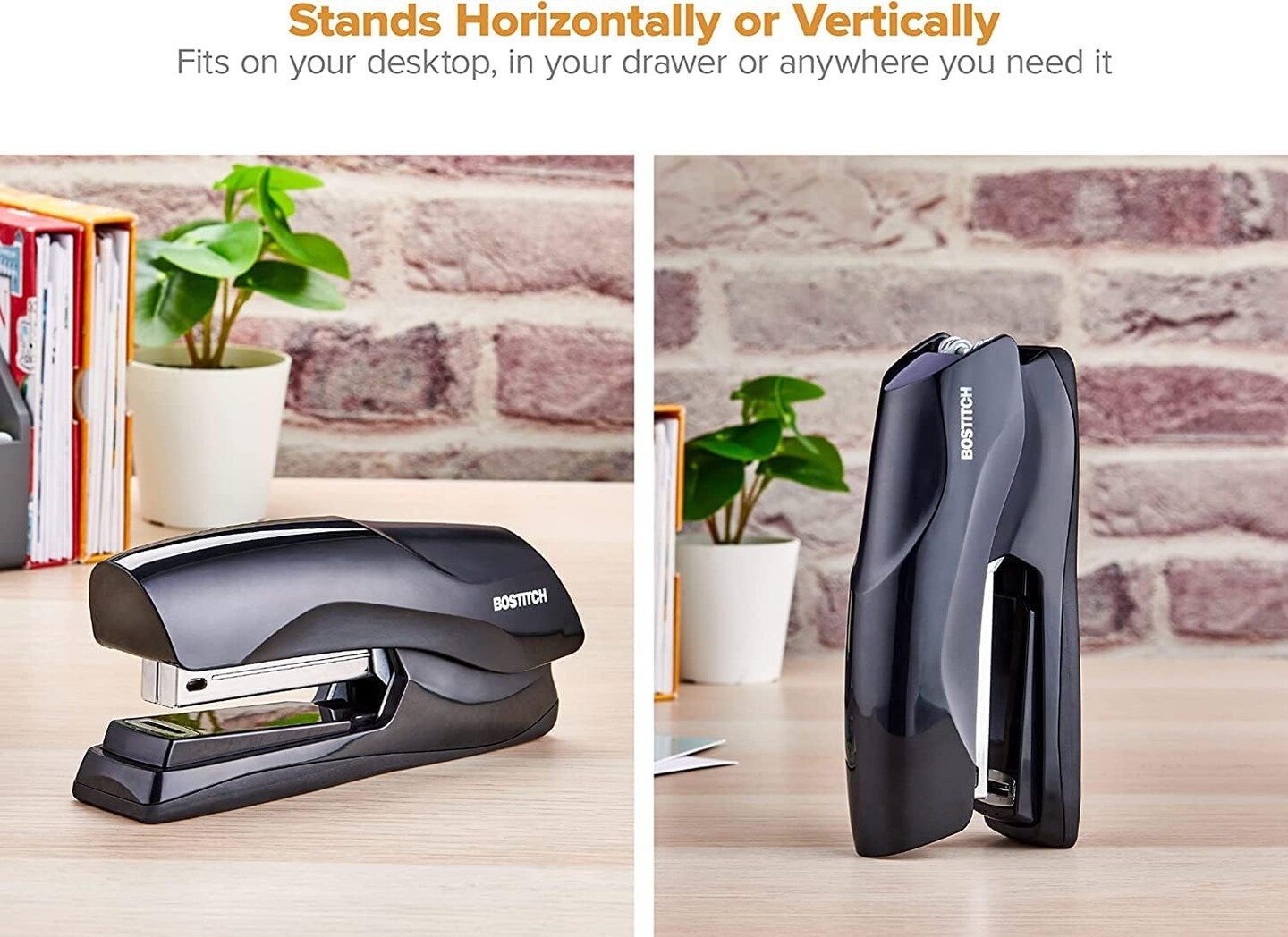 Office Stapler Heavy Duty - 40 Sheet Stapler for Desk -Full-Strip - Includes 1260 Staples - Black