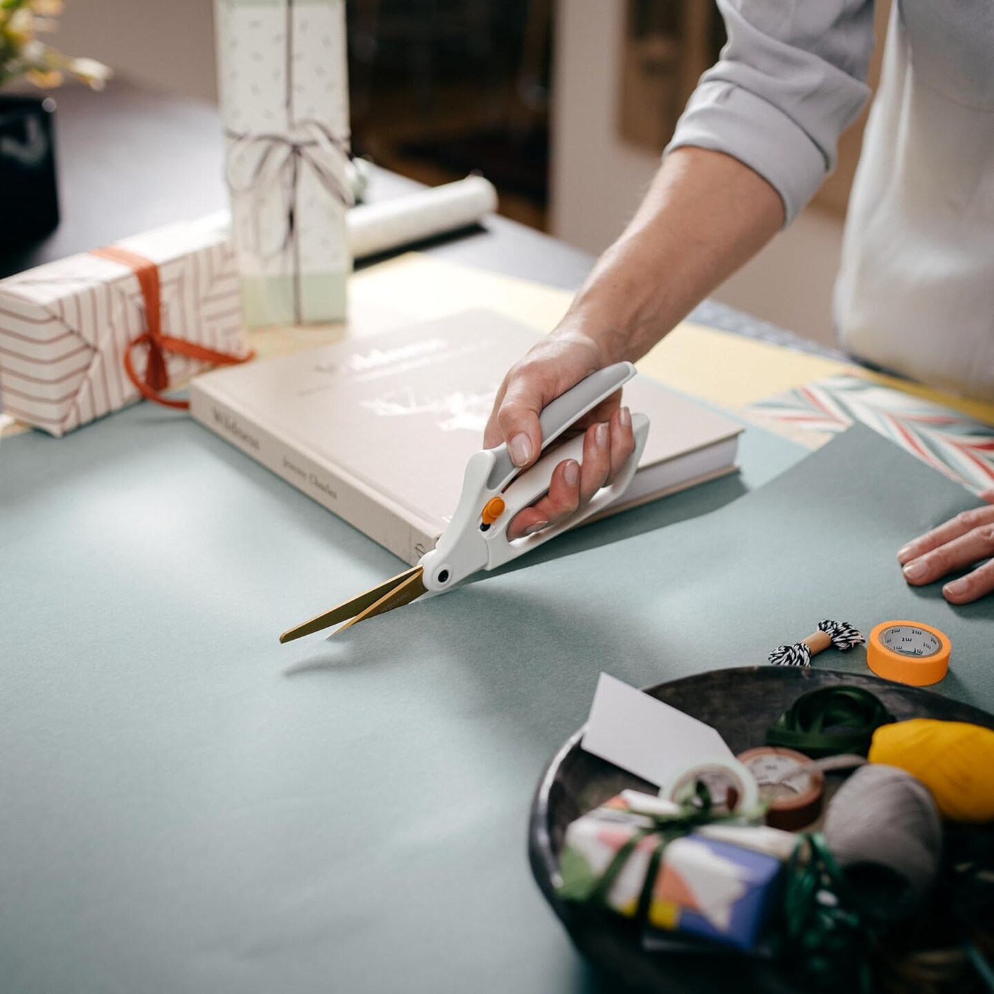 Easy Action Titanium Scissors, Spring-Assisted, Precision Ground Stainless Steel Blades, 8in