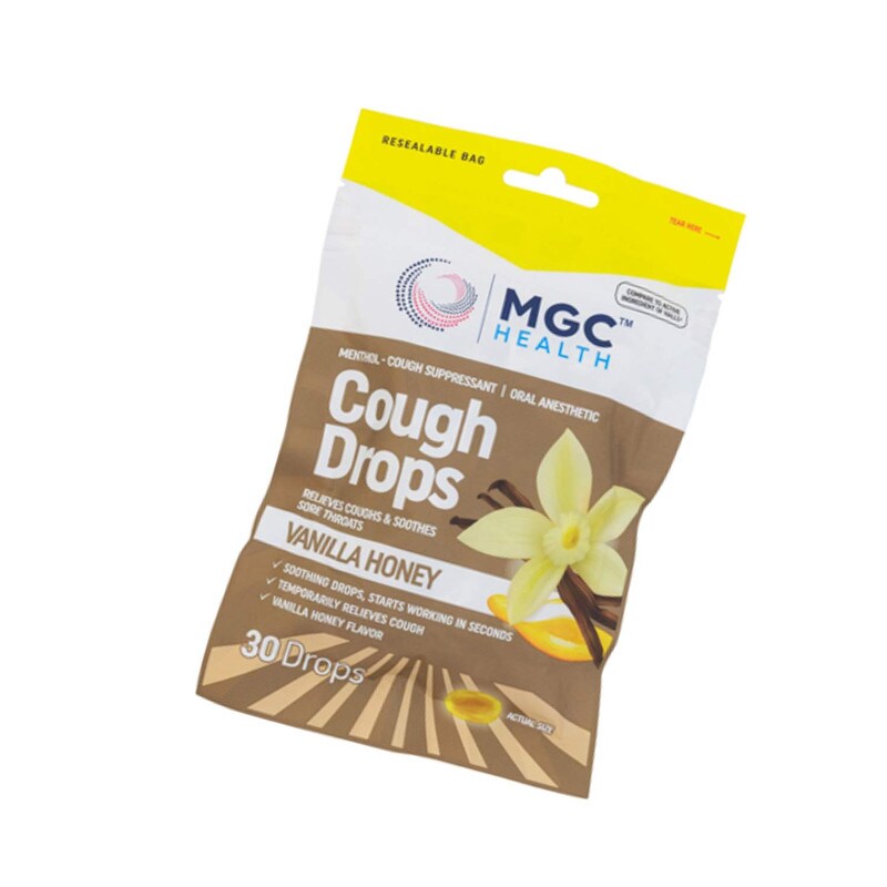 MGC Health Cough Drops 30ct Cherry Flavor Relief