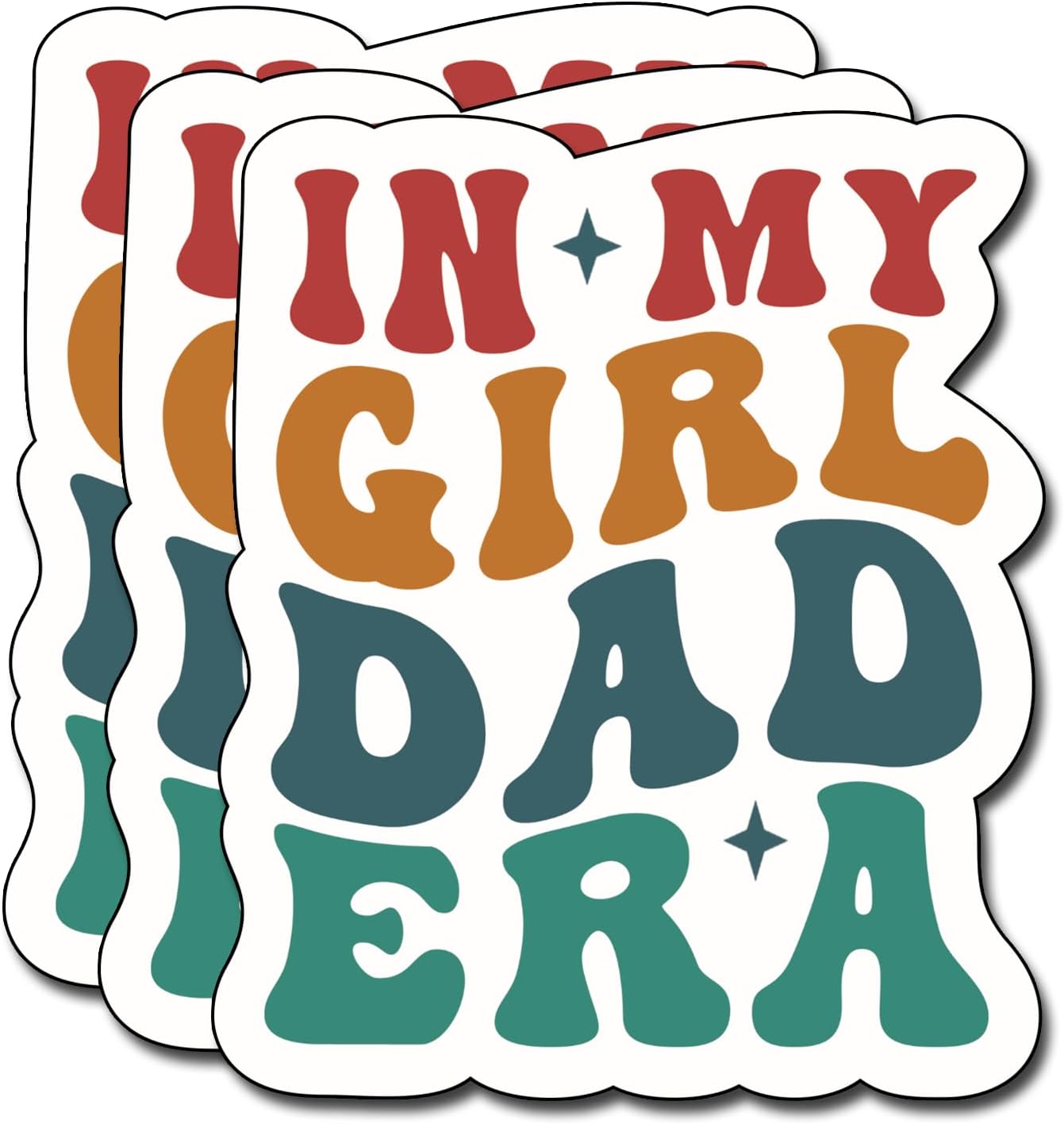 (3Pcs) in My Girl Dad Era Sticker, Decal Gifts Dad Decorate Books Laptop Phone Water Bottles Kindles Stickers Tumbler Sticker Waterproof Vinyl Decorate Sticker 3" Inch