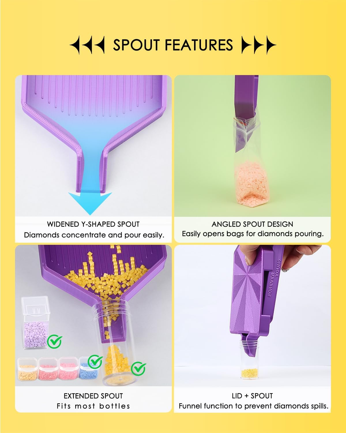 Silky Diamond Painting Tray with Prismatic Lid for 5D Beads, Sapphire