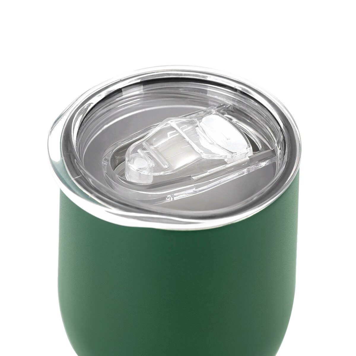 Makerflo 12 oz Powder Coated Wine Tumbler with Leak-Proof Clear Lid, Ideal for Craft and Personalization (Laser Engraving, UV DTF, Epoxy, and Vinyl)