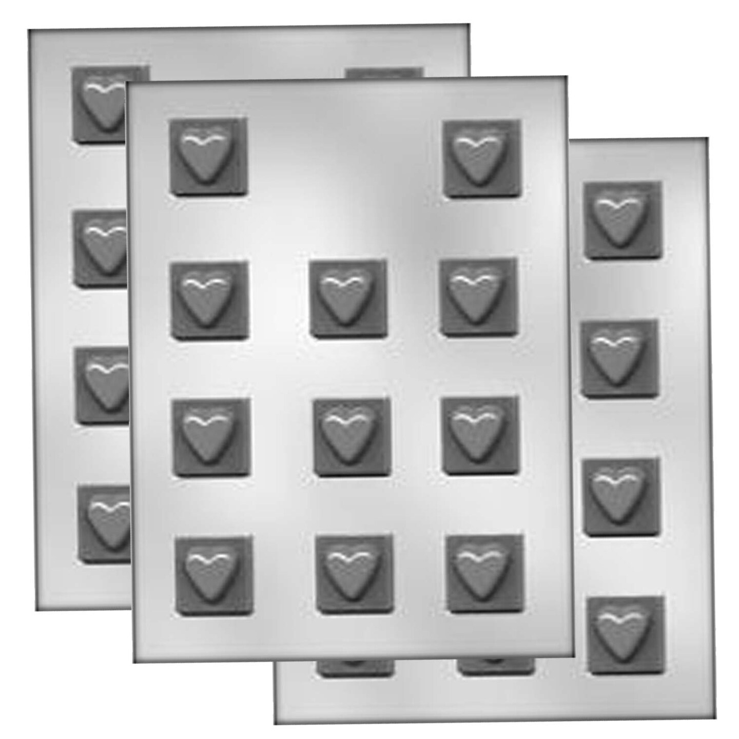 Heart on Square Chocolate Mold for Sweet Creations