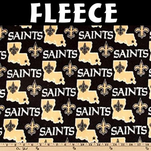 Licensed NFL New Orleans Saints Fleece 6267D Fabric by the Yard