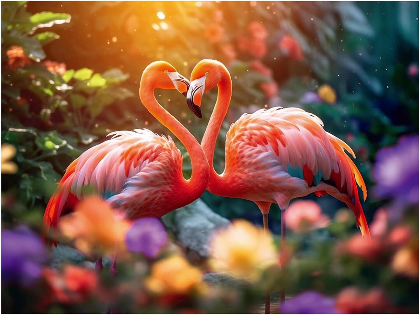 Flamingo Diamond Painting Kits for Adults 11.8 x 15.7 Inch DIY 5D Full Drill Diamond Art Kits
