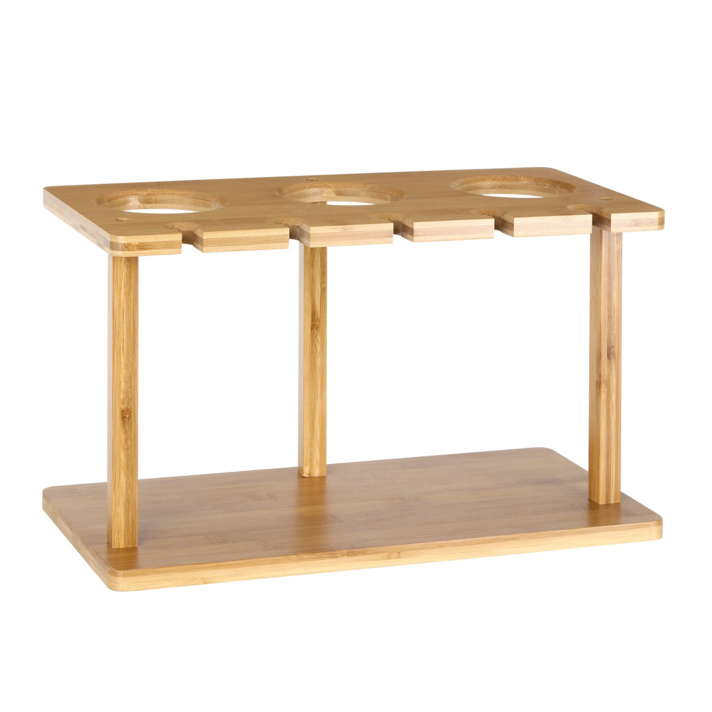 Wood Wine Rack And Wine Glass Holder Bottle Storage Stand Holder for Bar Kitchen