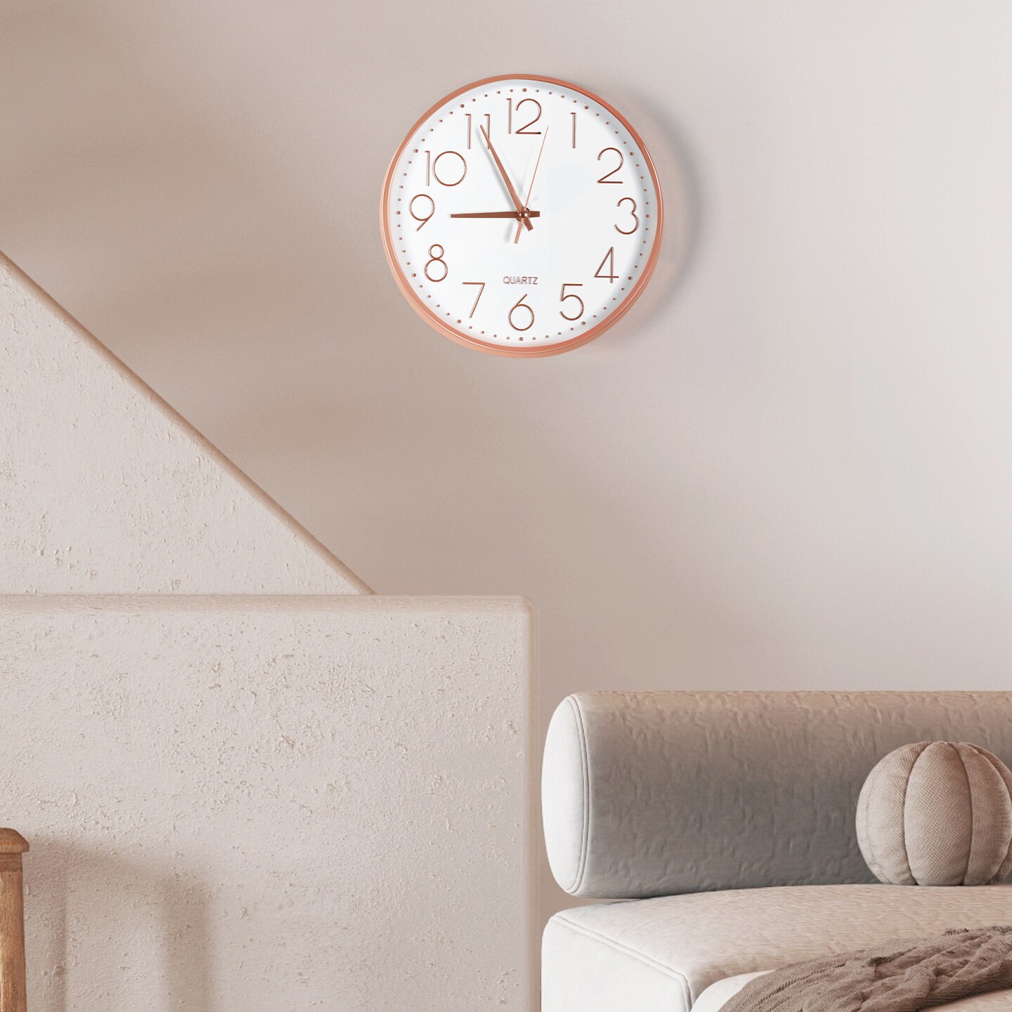Modern 9.8-Inch Silent Wall Clock – Minimalist Design, Battery Operated