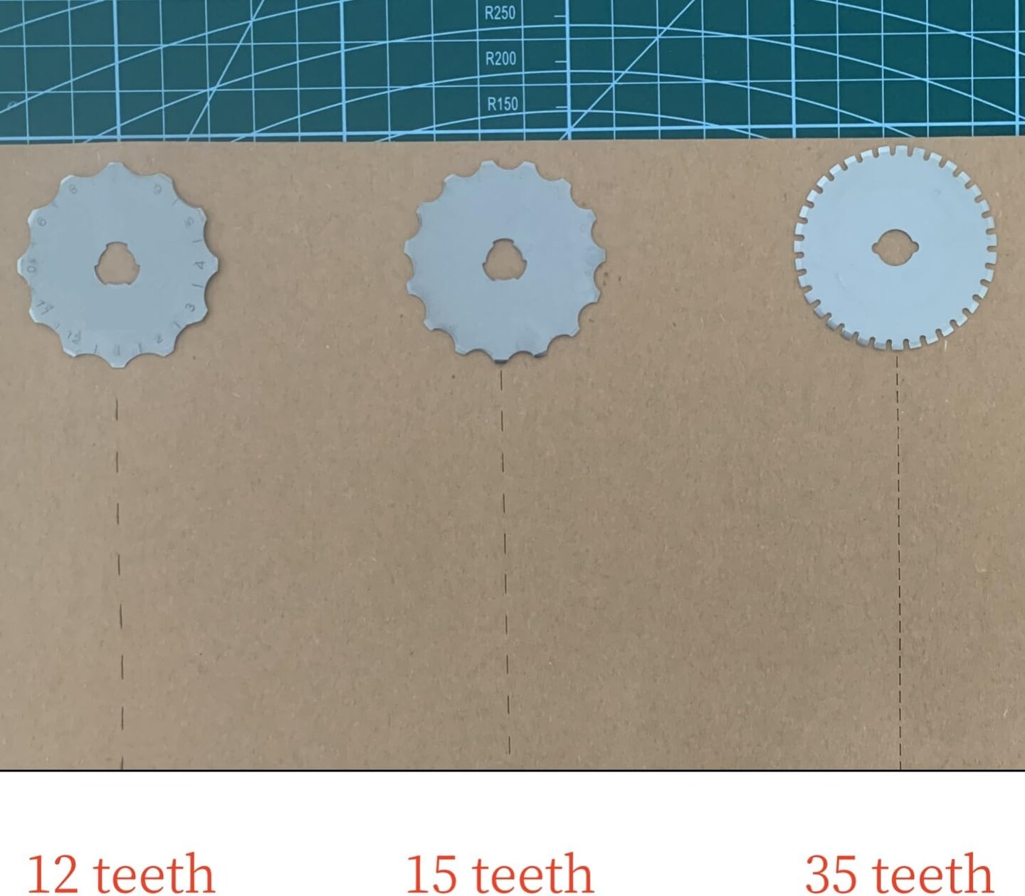 45mm Crochet Edge Rotary Cutter Blades, Skip Stitch Rotary Blades Fits , Perforating Rotary Replacement Blade, Pack of 6