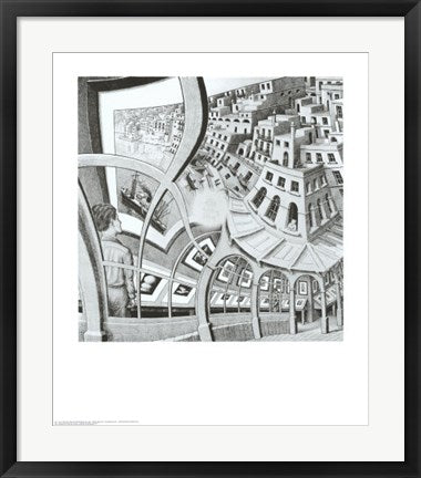 Framed Art Print Gallery by M.C. Escher 25 5/8 x 21 3/4, Size: Framed ...