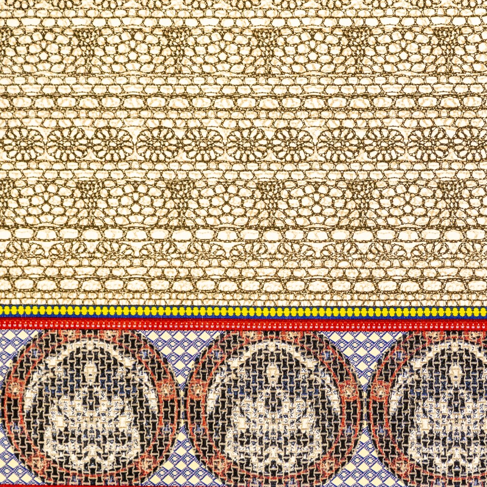 1 Panel Beige Pattern Play Stretch Corduroy Panel 56’’ Width
