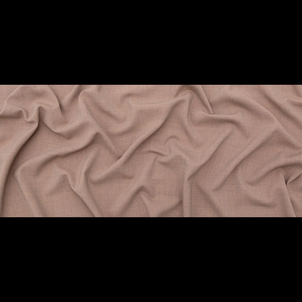 1 Yard Italian Fawn Stretch Virgin Wool Suiting Fabric for Tailoring 57 inch Width