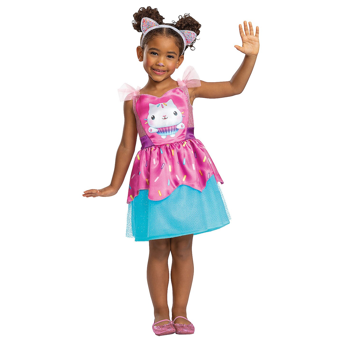 Kids Classic Gabbys Dollhouse Cakey Cat Costume Dress with Headband