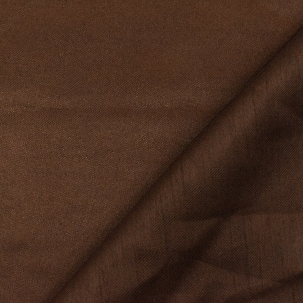 Coffee Brown Solid Poly Antique Satin Woven Fabric By the Yard