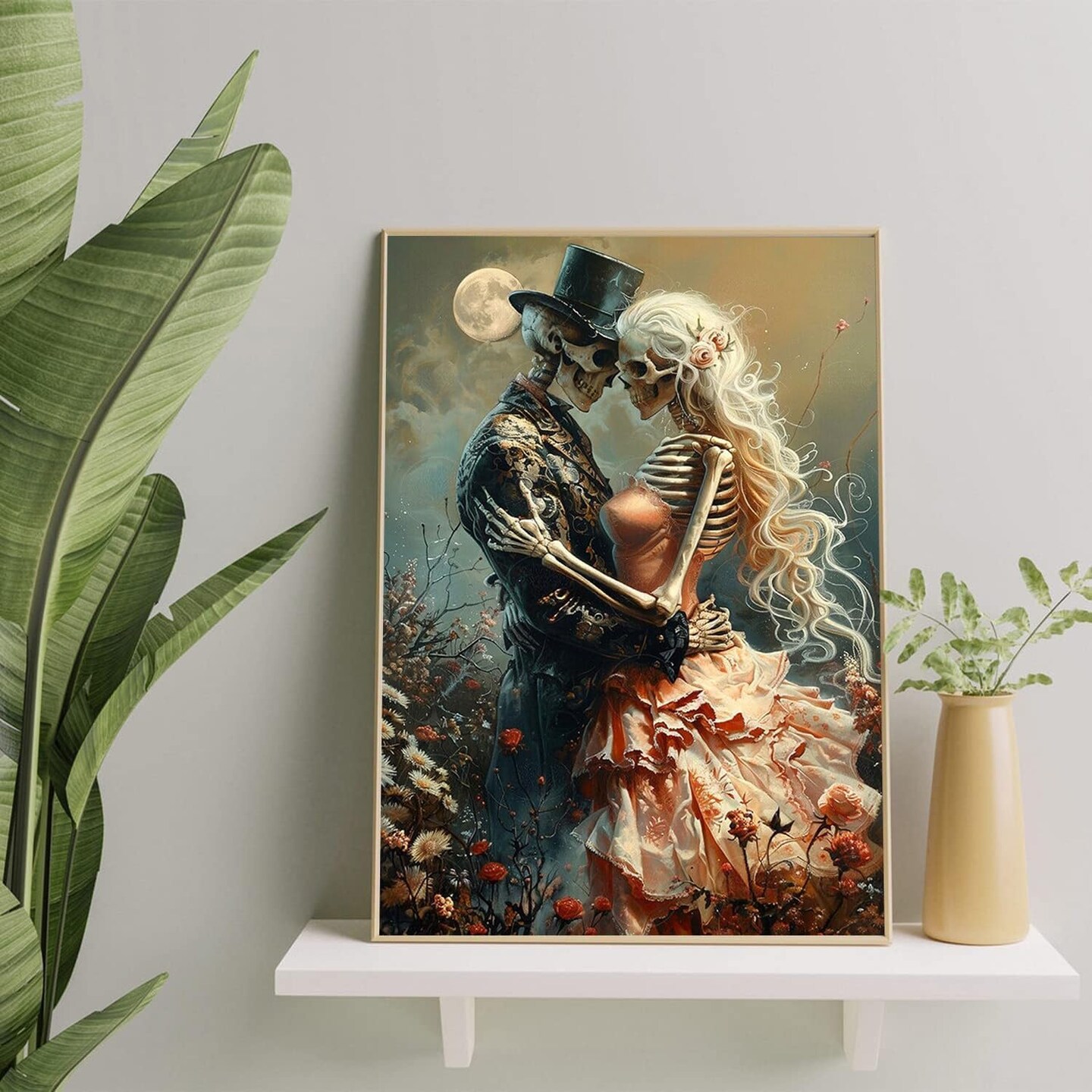 Skeleton Diamond Art(&#x9;Skeleton Couple)