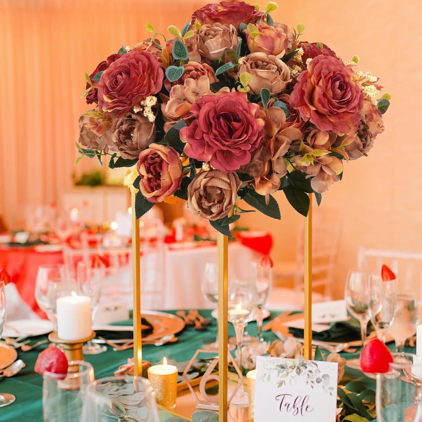 10 Bouquets Fall Flowers (Orange)