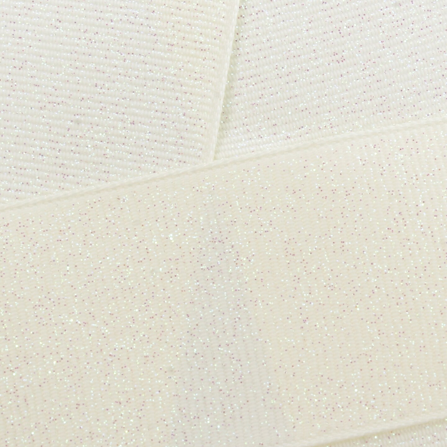 1.5&#x22; Dazzle Grosgrain Glitter Ribbon 810 Ivory 5 Yard