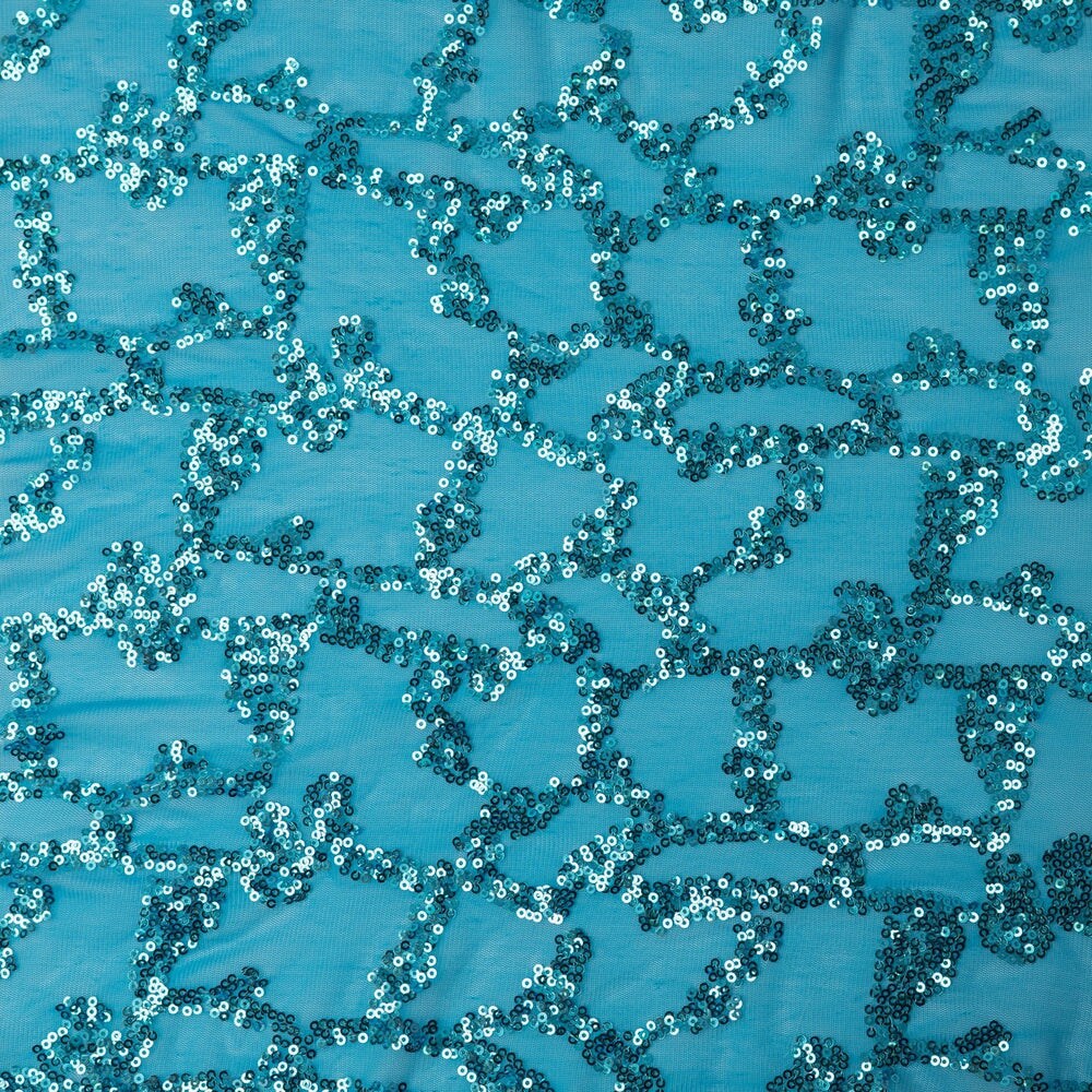 1 Yard Toni Stretch Mesh Sequin Fabric 2-Way Stretch Polyester Blend 56 Width
