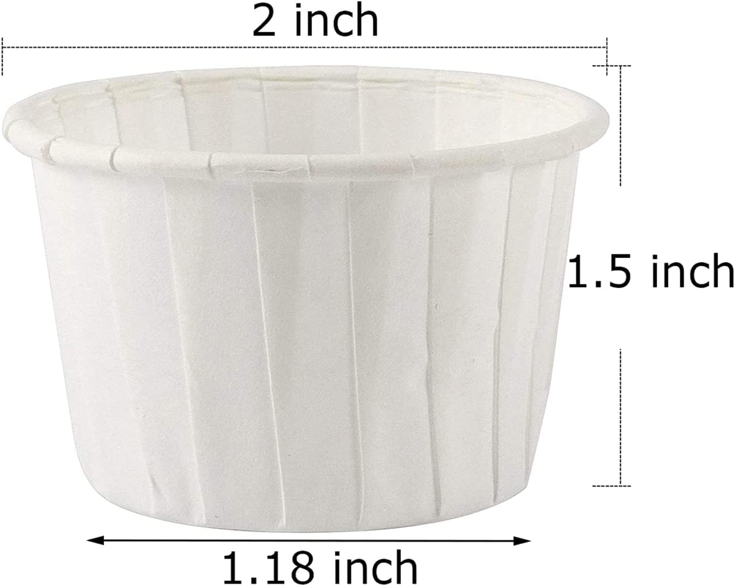 300 pcs Paper Cups Disposable Paper Souffle Cup for Ketchup, Sacrament, Condiments Or Medicine Cup