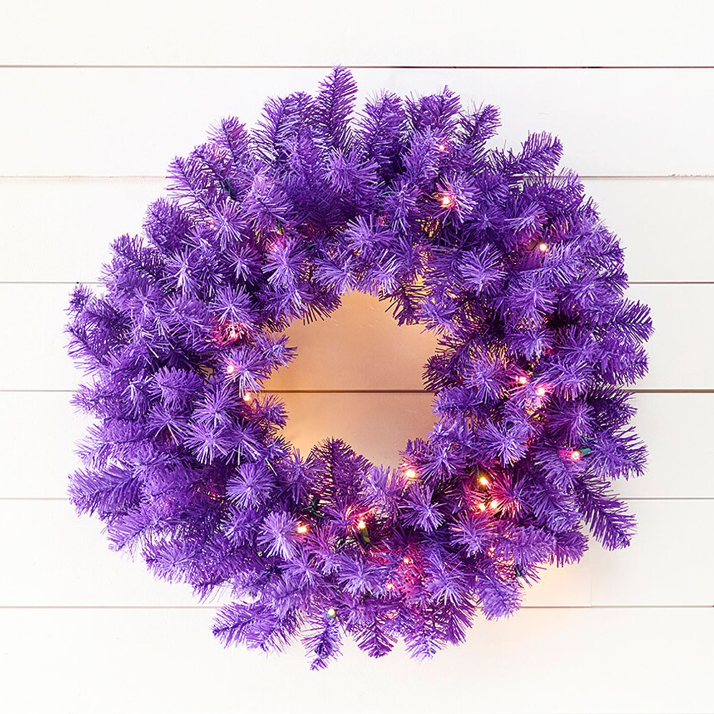 24" Purple LED Wreath Bright & Bold Light-Up Decor for Every Season