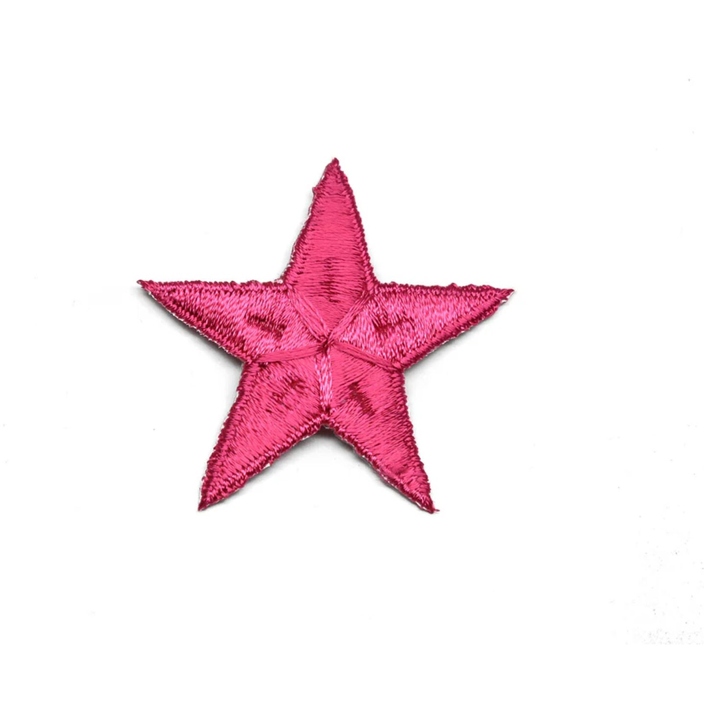 Pink Embroidered Iron On Star Patch Applique for Clothing Accessories and Crafts